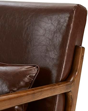 Glitzhome 30.75 "H Mid Century Coffee Accent Armchair, Single Reading Ar...