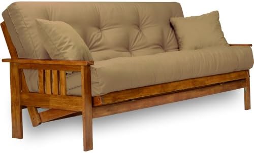 Nirvana Futons Stanford Futon Set - Queen Size, Frame, 8" Mattress, Micr...