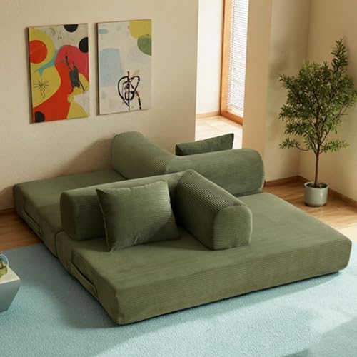 59in Boneless Couch Convertible Futon Sofa Bed Queen for Small Space