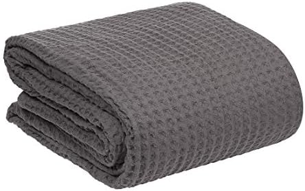 HILLFAIR 100% Combed Cotton Blanket– Queen Size Bed Blanket– Warm Soft All Se...