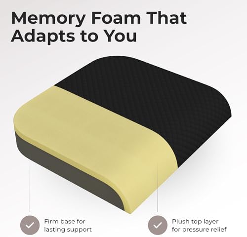 Kölbs Extra Large Seat Cushion, Stylish Plush Velvet Cover, X-Large Memory Fo...