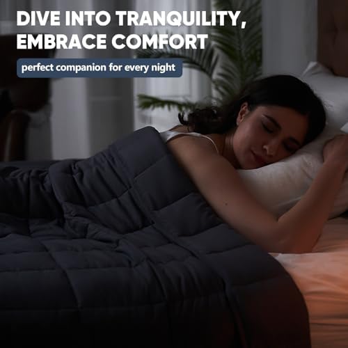 yescool Weighted Blanket for Adults 20lbs Queen Size, 60" x 80", Grey