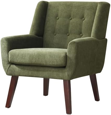 HUIMO Accent Chair for Living Room,Upholstered Button Fabic Armchair Chair