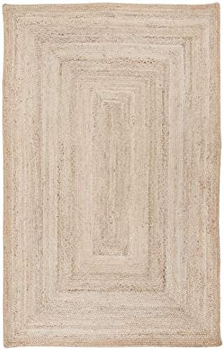 SAFAVIEH Area Rug 6x9 - Cape Cod Collection - Natural Brown, Handmade Braided...