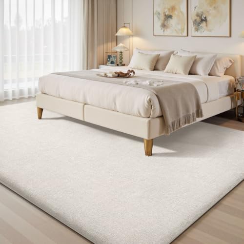 Sour Lemon 8x10 Area Rugs for Living Room Bedroom, Large Carpet White Rug