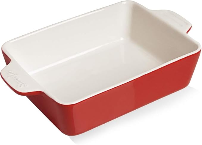 Sweejar Ceramic Baking Dish, Rectangular Small Baking Pan by Sweejarco1949
