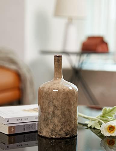 HAUCOZE Ceramic Flower Vase Decorative Sculpture Modern Home Decor 10.6Inch