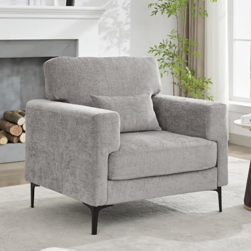 Oversized Accent Chair Armchair Set of 2 with Metal Legs