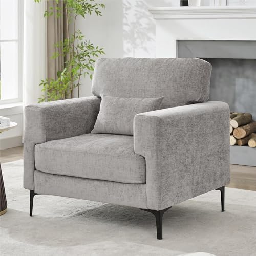 Oversized Accent Chair Armchair Set of 2 with Metal Legs