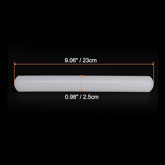 HARFINGTON Fondant Rolling Pin 9 Inch x 0.98 Inch PP Plastic Non-Stick Fondant - Image 2