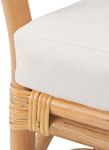 SAFAVIEH Dustin Rttn Rattan Accent Chair, 27.2" Boho White/Natural ACH6517B