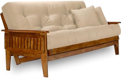 Nirvana Futons Eastridge Futon Set - Full Size, Frame, 8" Mattress, Micr...