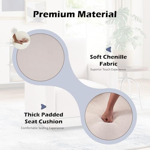 INZOY Swivel Accent Chair with Hidden Storage, Comfy 360° Swivel Chair, Uphol...