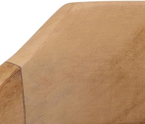 SAFAVIEH Home Collection Munro Natural Teak Wood/Light Honey Leather Woven Ac...