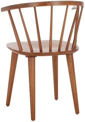 SAFAVIEH Blanchard Wood Accent Chair Set of 2, 17.9" Seat Honey AMH8512M