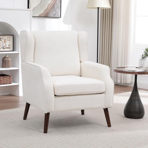 Accent Chair for Living Room,Mid Century Modern Wingback Chair for Bedroom,Up...