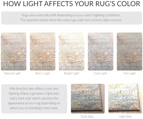 SAFAVIEH Madison Area Rug 8'x10', Modern Grey & Orange MAD460F