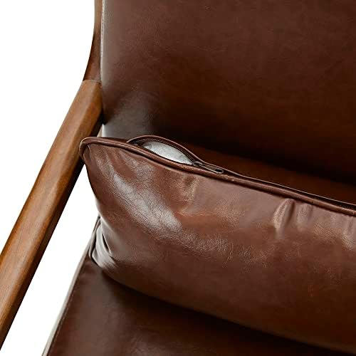 Glitzhome 30.75 "H Mid Century Coffee Accent Armchair, Single Reading Ar...