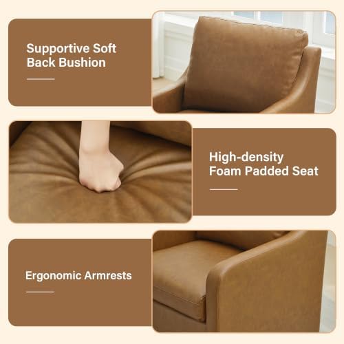 Dining Chair with Wheels, Modern Upholstered Dining Room Chair