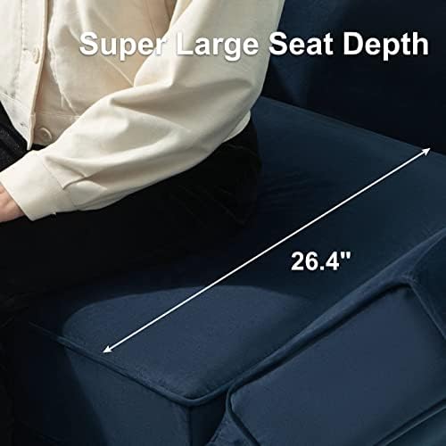 Belffin Modular Sectional Arm Accent Chair with Storage Seat Velvet Armchair ...