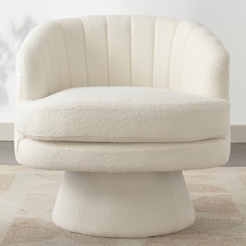 CANMOV Swivel Accent Chair with Armrest Set of 2, Modern 360 Degree Swivel Ba...