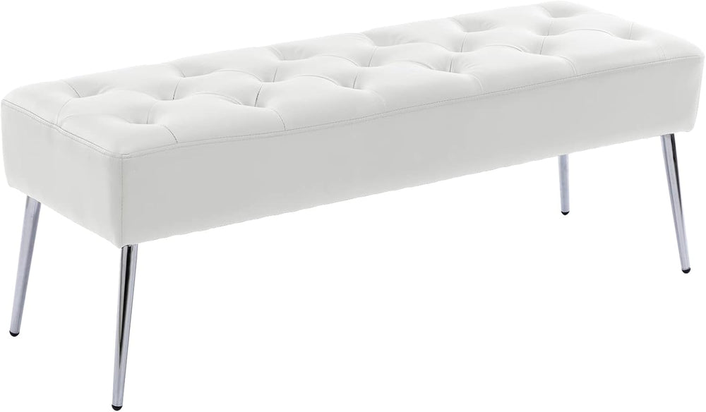 DUHOME Button-Tufted Ottoman Bench, Upholstered Footrest Stool Rectangular Di...