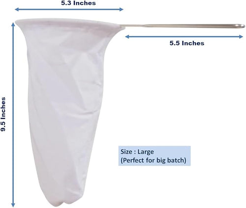 5.3” Large Reusable Thai Tea Filter – Traditional Cloth Strainer - Image 2