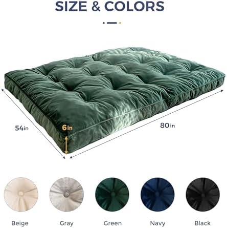MAXYOYO 6" Futon Mattress Full Size, Tufted Futon Bed (Frame Not Included)