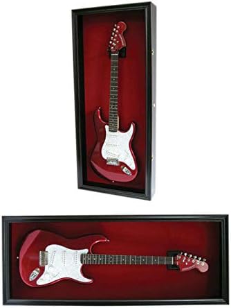 DisplayGifts 42" Electric Guitar Display Case Cabinet Shadow Box with Gu...