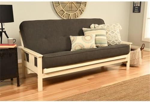 Pemberly Row 8" Full Size Spring Futon Mattress Replacement, Linen Sleep...