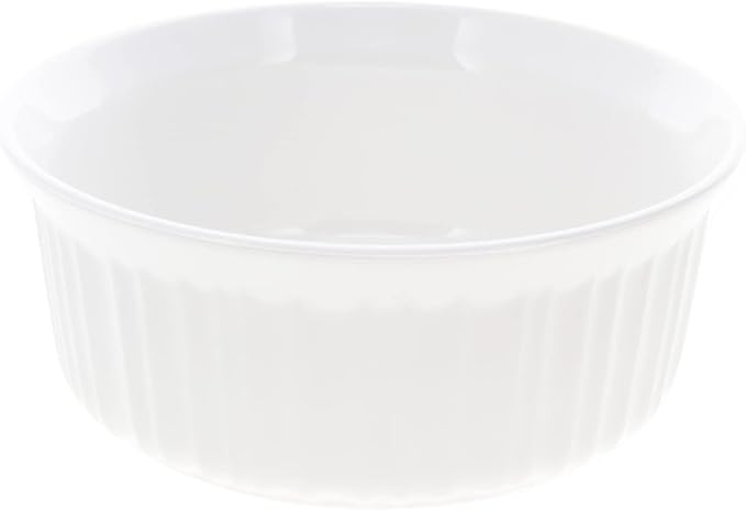 CorningWare FS5 1.5qt/1.4L Round French White Casserole Dish & G-5C 1.5qt - Image 3