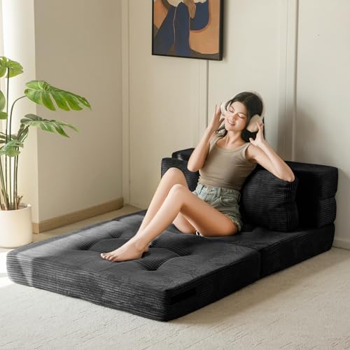 MAXYOYO Convertible Sofa Bed, Fold Out Sofa Couch with Pillow for Adults