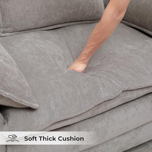 Oversized Accent Chair,Modern Chenille Cloud Sofa Chair with Deep Seat,Uphols...