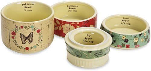 Pavilion Gift Company Live Simply Floral Mason Jar Measuring Cups - Image 4