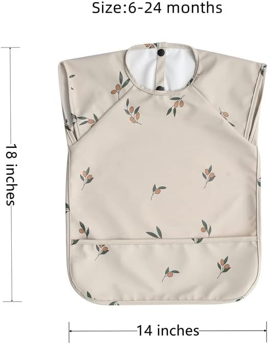 Waterproof Baby Bibs, Infant Toddler Extra Cover Feeding Bib - Image 2