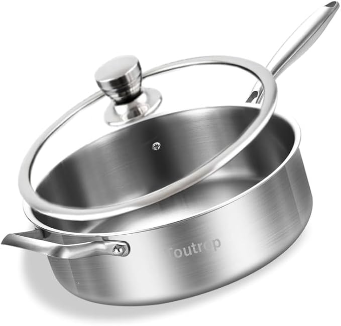 Toutrop Tri-Ply Stainless Steel 8 Quarts Sauté Pan by Toutrop