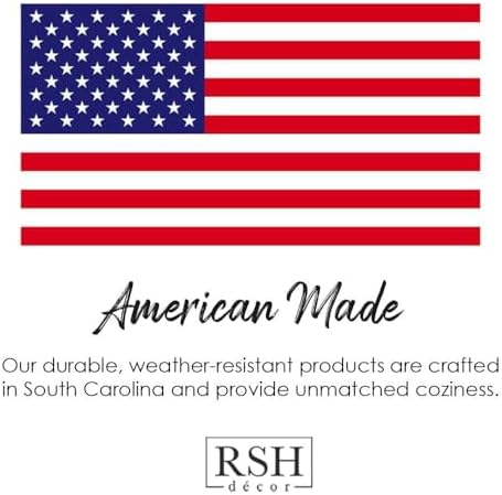RSH DECOR Indoor Outdoor Tufted Adirondack Patio Chair Seat Cushion | All Wea...