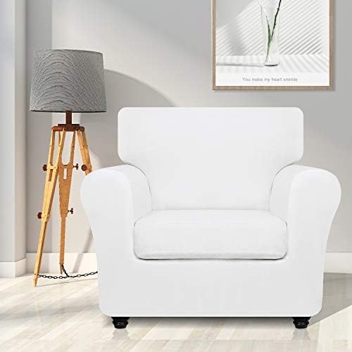 ZNSAYOTX Luxury Chair Slipcovers with Arms 2 Piece Stretch Chair Covers for L...