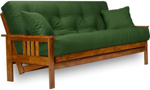 Nirvana Futons Stanford Futon Set - Full Size, Frame, 8" Mattress, Twill...