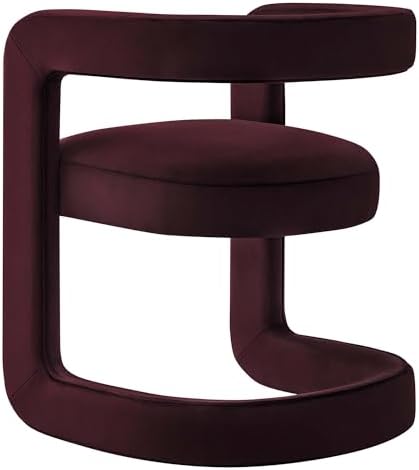 Modway Winslow Stain-Resistant Performance Velvet Dining Chair in Mulberry - ...