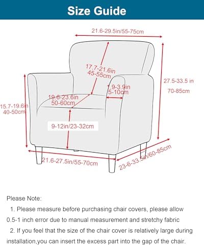 CRFATOP Stretch Accent Chair Covers for Living Room Office, with Arms,B42
