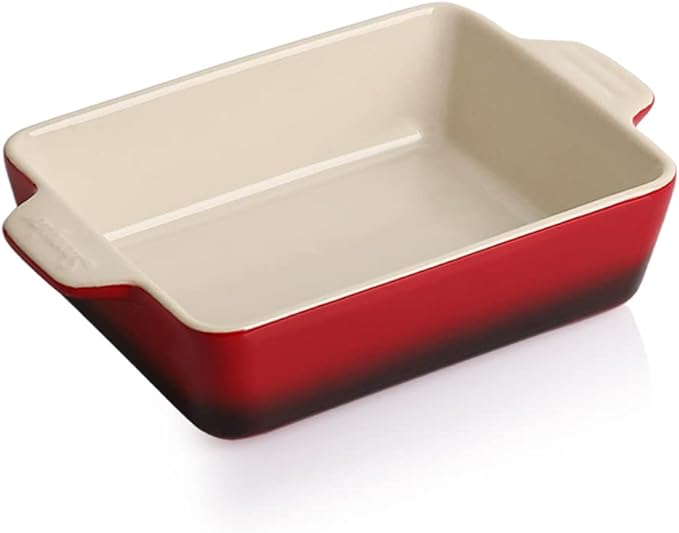 Sweejar Ceramic Baking Dish, Rectangular Small Baking Pan by Sweejarco1949