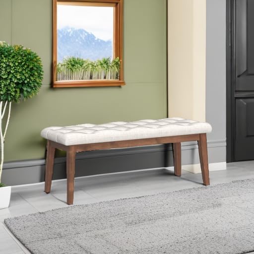 HUIMO Bedroom Bench for End of Bed, Upholstered Dining Seat for Kitchen, Butt...