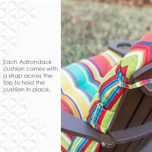 RSH DECOR: Tufted Adirondack Chair Cushion | 42.5” x 21” | All-Weather Spun F...