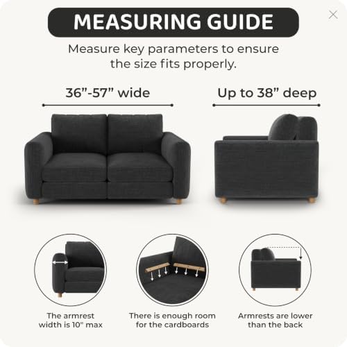 PAULATO BY GA.I.CO. Sofa Slipcover - Loveseat Slipcover - Stretch Armchair Co...