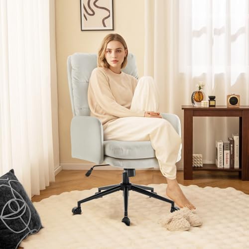 IWMH High Back Home Office Chair,Upholstered Desk Chair with Armrests
