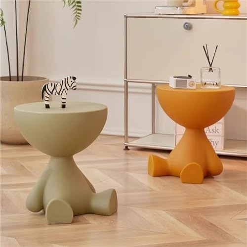 Creative Side Table, Bedside Table with Storage, Round End Table, Balcony Tab...