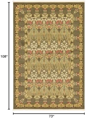 Unique Loom Edinburgh Collection Area Rug - Canmore (6' 1" x 9' ...