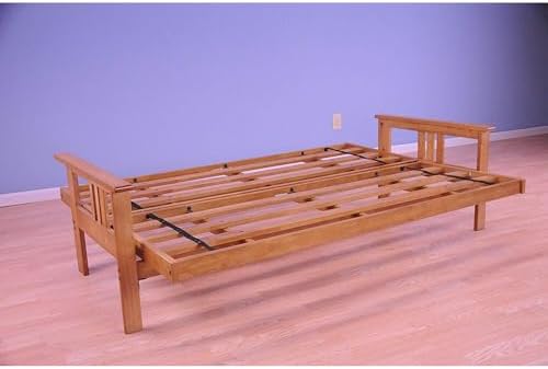 HomeStock Asian Allure Fusion Futon Wood Frame Classic Style with Mission Sty...