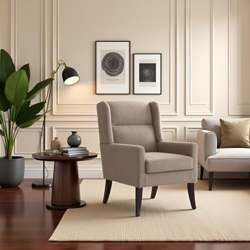 Zihanhome High Back Accent Chair, Fabric Upholstered Living Room Chairs